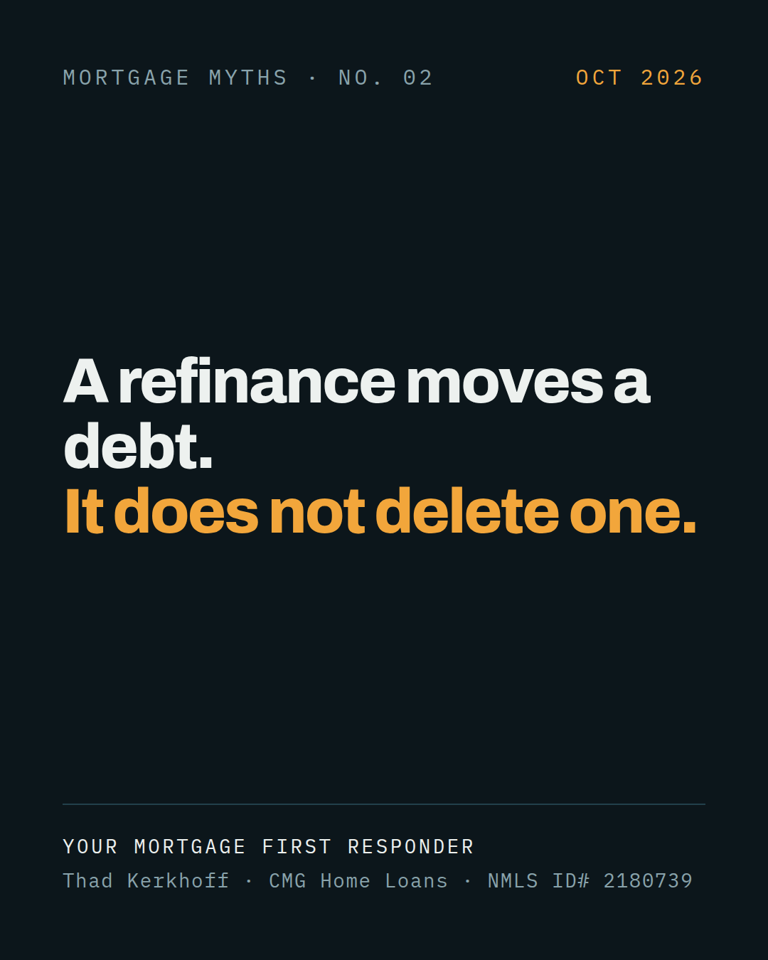 Moves a debt